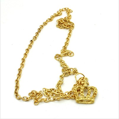 零利润-促销 黄金饰品 皇冠项链 