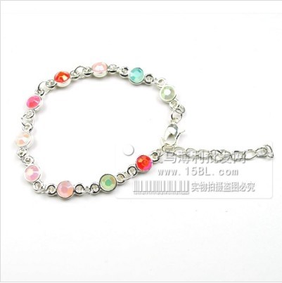 韩版手链 手饰 时尚个性合金镶钻彩钻女式手链