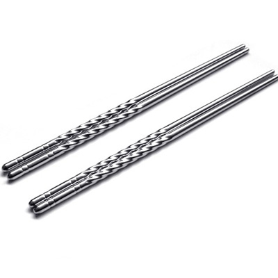 螺纹钢筷子2双钢筷子 不锈钢筷子 真空防滑筷子 2双钢筷子