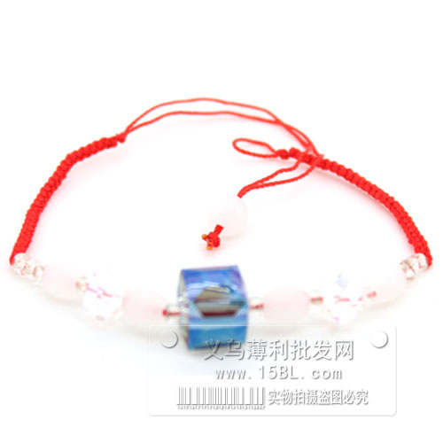 红绳手链 天蓝 转运珠 简约 编织红绳招财绳