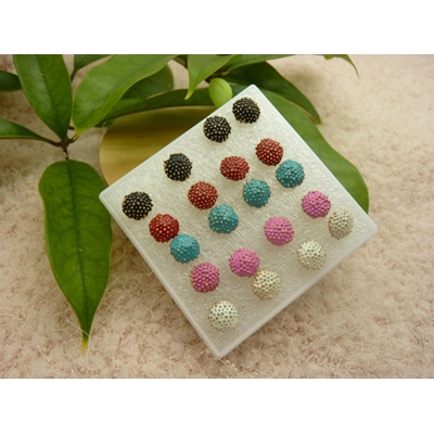 特价潮流耳钉老银匠工艺景泰蓝手工饰品耳钉合金耳饰品 花朵耳环葡萄耳钉爱心耳钉