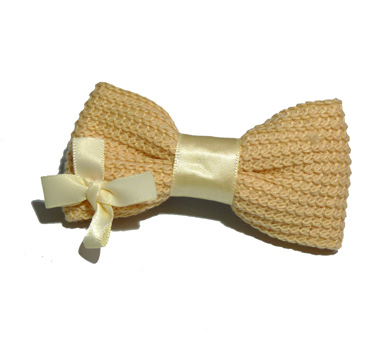 新款百搭甜美可爱珍珠水钻雪纺蝴蝶结压夹边夹头饰