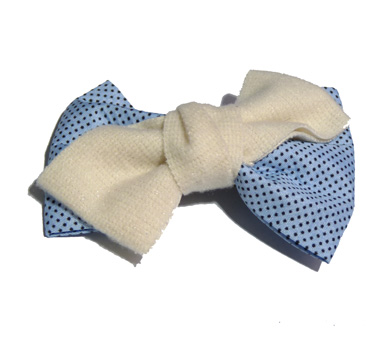 新款百搭甜美可爱珍珠水钻雪纺蝴蝶结压夹边夹头饰