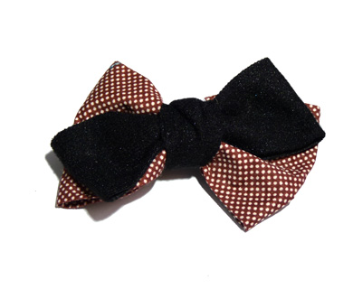 新款百搭甜美可爱珍珠水钻雪纺蝴蝶结压夹边夹头饰