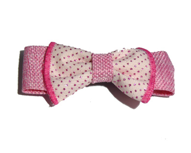 新款时尚百搭时尚甜美可爱珍珠水钻雪纺蝴蝶结压夹边夹头饰