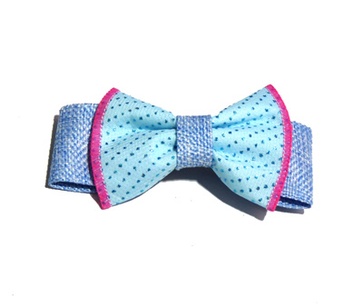 新款时尚百搭时尚甜美可爱珍珠水钻雪纺蝴蝶结压夹边夹头饰