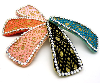 水钻菱形三角压夹发饰头饰 韩国水钻大号BB夹 时尚头饰