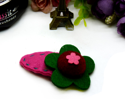 百变小魔女儿童发夹 韩国撞色小花压夹 宝宝发夹 头饰发饰