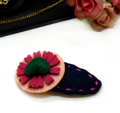 百变小魔女儿童发夹 韩国撞色小花压夹 宝宝发夹 头饰发饰