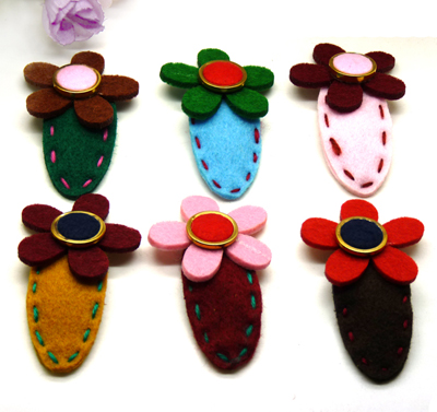 百变小魔女儿童发夹 韩国撞色小花压夹 宝宝发夹 头饰发饰