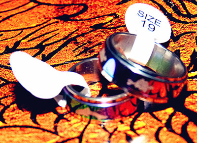 时尚新款魔力转运戒指（戒指表面可以转动）