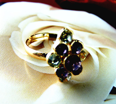 时尚保色梅花钻雨系列/巴黎的永恒恋/精品闪亮钻戒