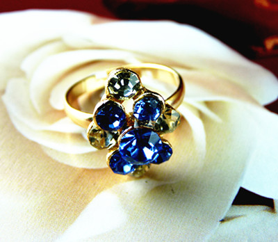 时尚保色梅花钻雨系列/巴黎的永恒恋/精品闪亮钻戒