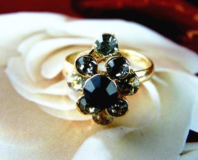 时尚保色梅花钻雨系列/巴黎的永恒恋/精品闪亮钻戒