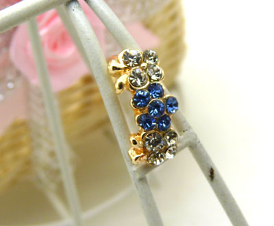 正品高档奥地利水钻 仿真镶钻水晶戒指 精美镀金戒指 永不退色持久保色---戒指