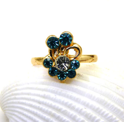 正品高档奥地利水钻 仿真镶钻水晶戒指 精美镀金戒指 永不退色持久保色---戒指