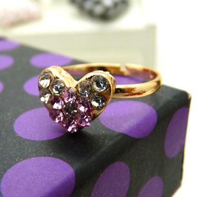 正品高档奥地利水钻 仿真镶钻水晶戒指 精美镀金戒指 永不退色持久保色---戒指