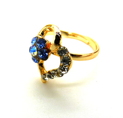 正品高档奥地利水钻 仿真镶钻水晶戒指 精美镀金戒指 永不退色持久保色---戒指