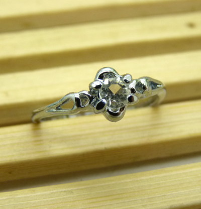 韩版潮流砖石镀金光色面金戒指 保色金戒指