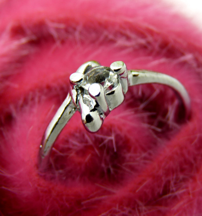 韩版时尚砖石镀金光色面金戒指 保色砖戒(大号)