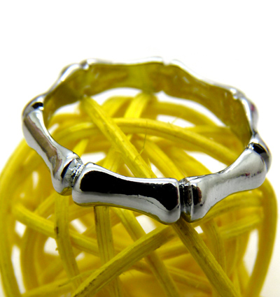 韩版镀金光色面金戒指 个性骨感保色戒指 竹节戒指