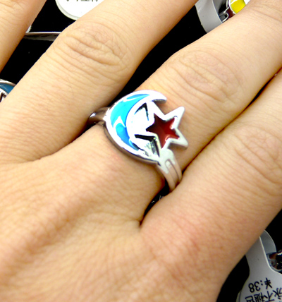 优质星伴月 爱我就送我星伴月合金戒子5#