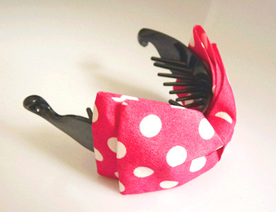 五彩缤纷布艺花点蝴蝶之恋/香蕉夹