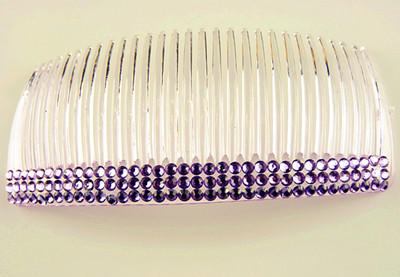 靓丽满钻流行水晶透明梳夹