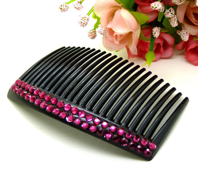 韩版头饰2排水钻发梳 公主百变插梳镶钻  边夹