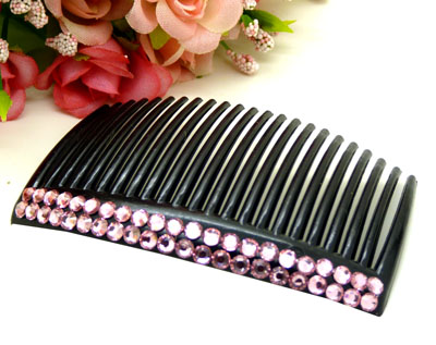 韩版头饰2排水钻发梳 公主百变插梳镶钻  边夹