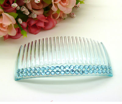 韩版头饰2排水钻发梳 公主百变插梳镶钻  边夹