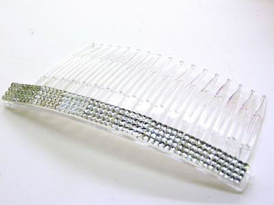 炫彩靓钻四排钻发梳 刘海梳夹 盘发装饰多用途插梳