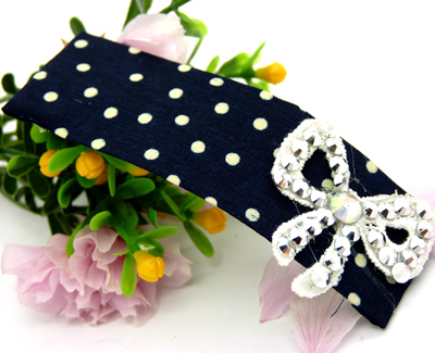 韩版精美头饰发夹 镶钻边夹 魅力点点压夹 蝴蝶靓砖压夹