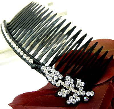 时尚复古水晶镶钻盘发饰品头饰 花饰发梳 插梳 时尚优雅发梳