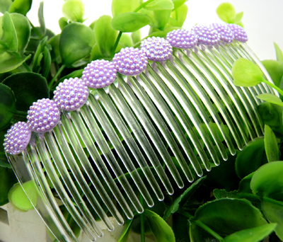 韩版头饰 清新珍珠发夹发饰 韩国插梳 盘发梳 刘海梳 时尚简约边夹