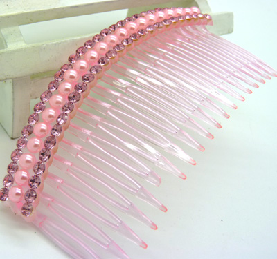 韩国版淑女头饰品珍珠插梳 发梳盘发发叉