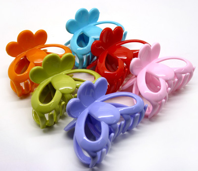 新款中号韩版简约亚克力发抓 蝴蝶结发夹 抓夹头发竖夹抓夹