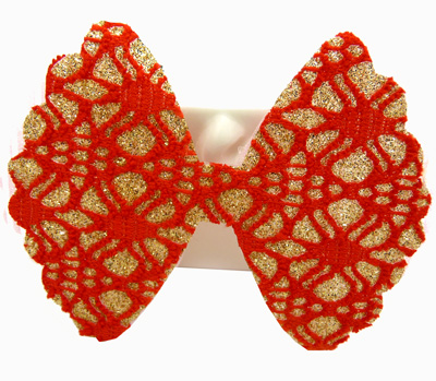 韩版蕾丝蝴蝶结刘海贴魔法贴发贴可爱韩国发饰头饰	