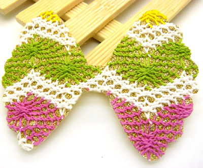 韩版可爱蕾丝蝴蝶结刘海贴魔法贴发贴可爱韩国发饰头饰