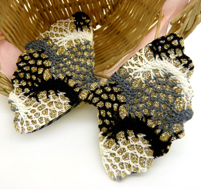 韩版可爱蕾丝蝴蝶结刘海贴魔法贴发贴可爱韩国发饰头饰