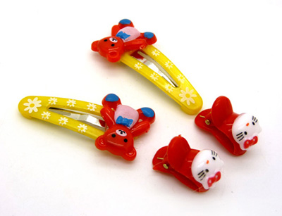 4只装可爱儿童发夹BB夹韩国儿童头饰发饰发卡袋装组合两对幼儿少发必备发夹饰品