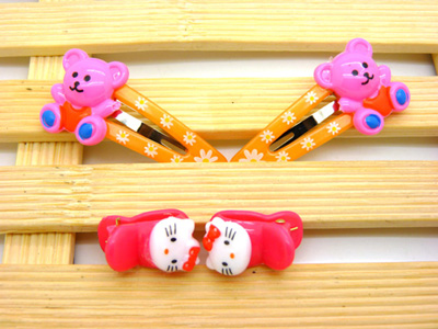 4只装可爱儿童发夹BB夹韩国儿童头饰发饰发卡袋装组合两对幼儿少发必备发夹饰品