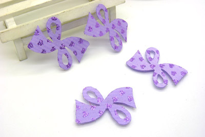 韩国可爱新款亮蝴蝶结刘海贴无痕魔术粘发贴 发饰品 魔法贴4个装