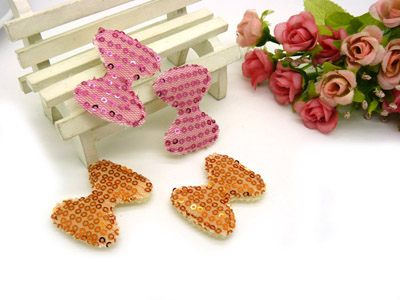 韩版儿童贴花蝴蝶结刘海贴 万能魔法帖宝宝发饰魔术粘  魔法帖4个装