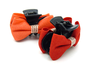 韩版时尚新款发饰 纯手工缎带蝴蝶结抓夹发抓 布艺发夹原创头饰 -爪夹