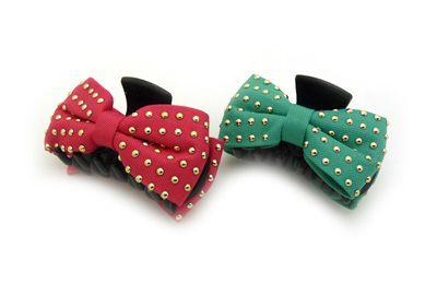 韩版时尚新款发饰 纯手工缎带蝴蝶结抓夹发抓 布艺发夹原创头饰 -爪夹