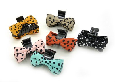 韩版时尚新款发饰 纯手工缎带蝴蝶结抓夹发抓 布艺发夹原创头饰 -爪夹