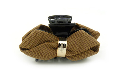 韩版时尚风格 淑女格子布艺 蝴蝶结爪夹抓夹发夹 -甜美发饰发夹