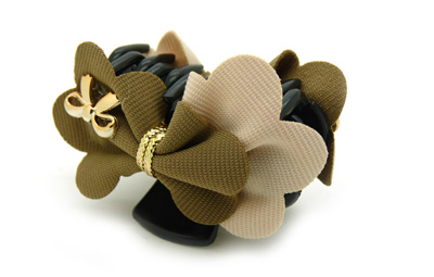 进口朔胶爪夹发饰 韩版布艺蝴蝶结抓夹扭夹 时尚头饰 -女清新发夹