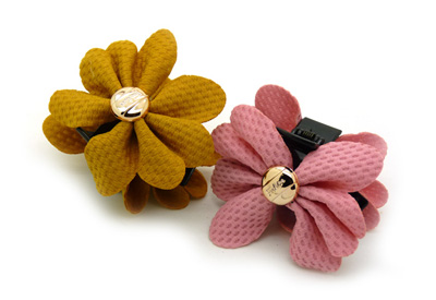 进口朔胶爪夹发饰 韩版布艺蝴蝶结抓夹扭夹 时尚头饰 -女清新发夹